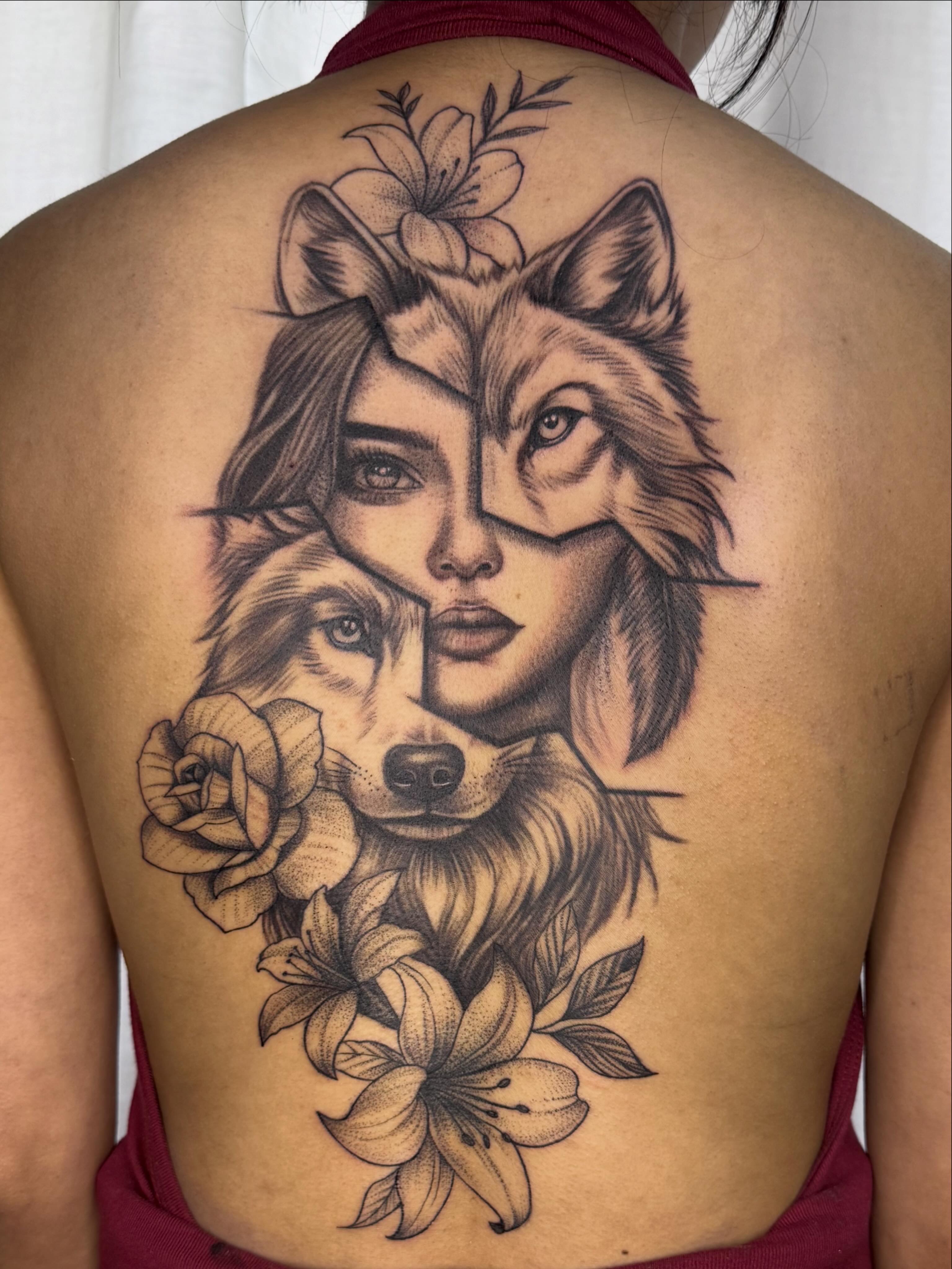 Wolf Tattoo design by Diya Tattoo Artist Kathmandu Nepal